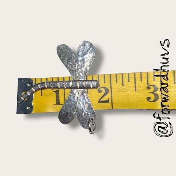 Bundle Sale 3 for $15 | Handmade Silver Tone Dragonfly Pendant - Picture 6 of 8